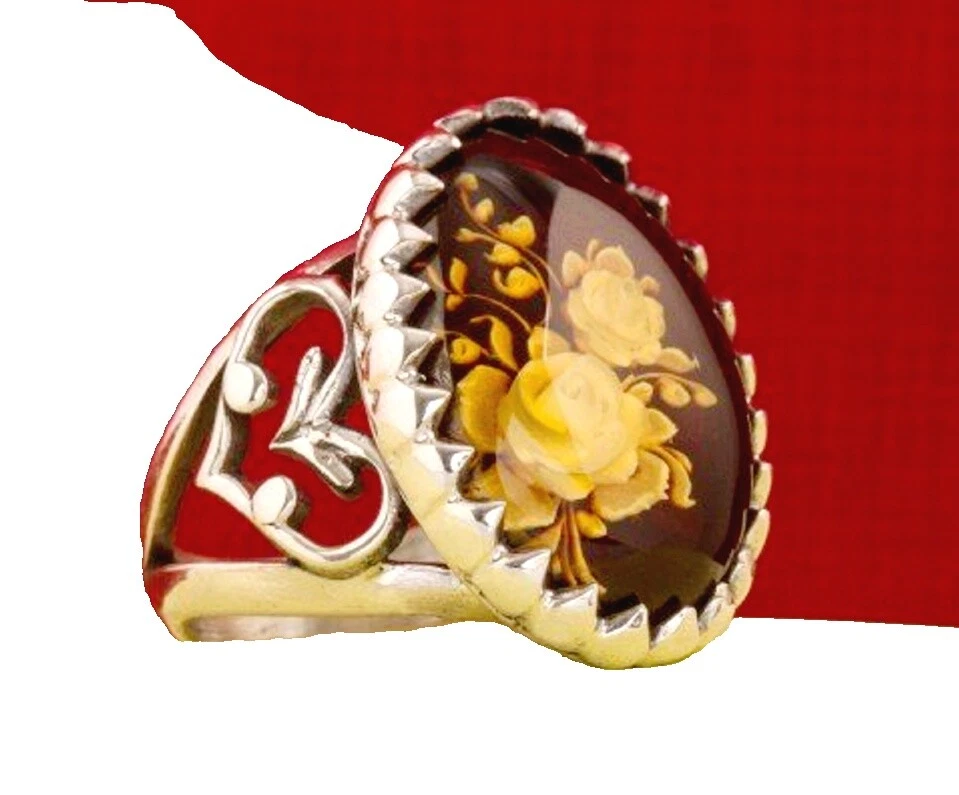 Beauty Amber Stone Fashion Rings