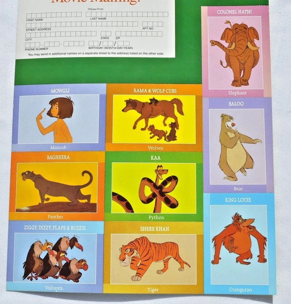 Jungle Book 2 Characters Names