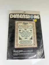 Dimensions Cross Stitch Kit Our Best Friends Sampler 3020 1980 11 X 14 New