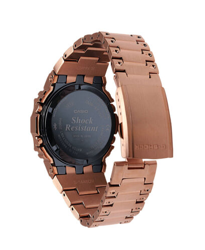 NUOVO orologio uomo digitale Casio G-Shock FULL METAL ORO ROSA placcato ioni GMWB5000GD4 - Foto 4 di 5