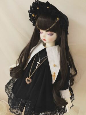 Blythe 1/6 1/4MSD/RL 1/3 BJD Outfit Clothes Nun Suit Dress+Headwear+2*Necklaces