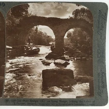 Old Weir Bridge Ireland Stereoview c1901 Killarney Park County Kerry Lakes B2106