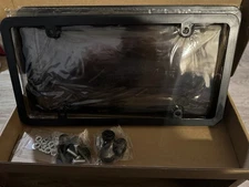 2X Unbreakable License Plate Covers+Frames Auto Tag Shield Protector Front Rear