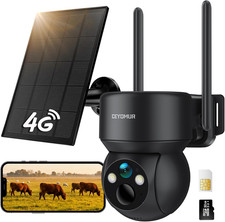 Security Cameras Wireless Outdoor, 4G LTE Cellular Security Camera with Built-in