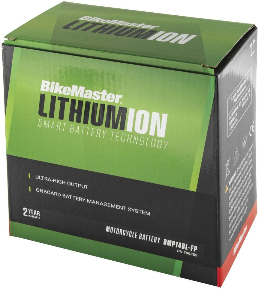 BikeMaster Lithium-Ion 2.0 Battery For Yamaha FZR400 1988-1990 Black - Image 2 of 4