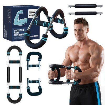 Adjustable Arm Twister Trainer, 40 130 Lbs Power Bar for Upper Body Strength,...