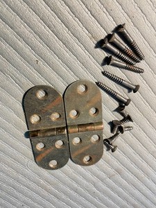 Vintage 1920 Singer Treadle Sewing Machine Top Lid Hinges & Screws