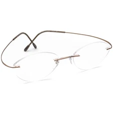 Silhouette Eyeglasses 5515 CV 8540 Titan Brown Rimless Frame Austria 50[]19 140