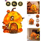Fall Decorations Pumpkin Fairy House LED Light Porch Decor Tabletop Autumn