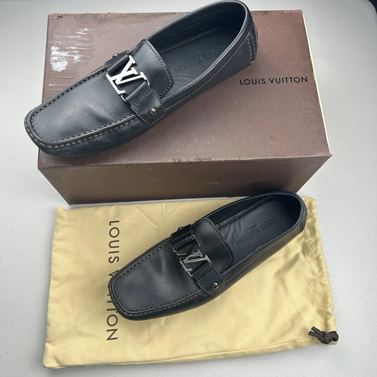 Louis Vuitton Leather Upper Loafer Casual Shoes for Men for  display picture 1