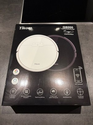Tikom G8000 Staubsauger Roboter 2700Pa Wischfunktion WLAN App Steuerung Schwarz