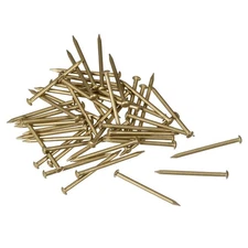 50pcs Small Tiny Brass Nails 1.5x25mm for DIY Pictures Wooden Boxes Household