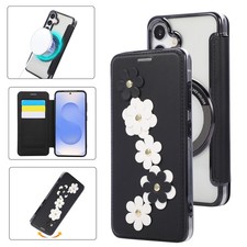 For Samsung Galaxy S25 Ultra S24 S23 S22 Mag Safe RFID Wallet Case Leather Cover