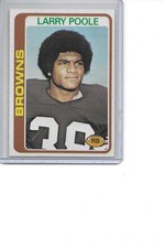 1978 Topps Larry Poole Rookie Cleveland Browns Football Card #184