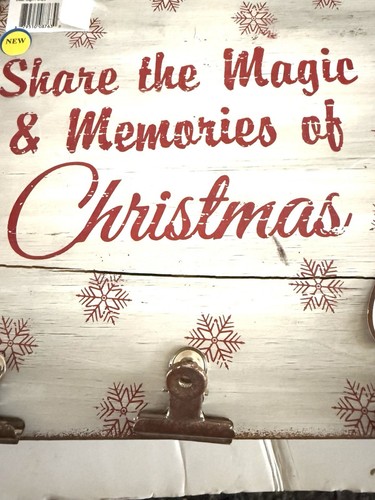 Share The Magic Rudolph Christmas Wood Hanging Sign w/5 Clips 16x9” Sunset Vista - Picture 2 of 6
