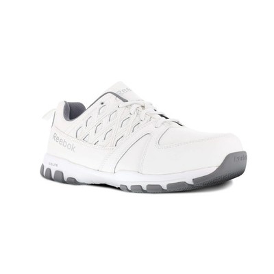 Reebok Work Men's Sublite Steel Toe Comfort Athletic Work Shoe  White - 5 Wide