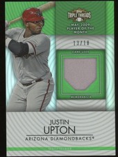 2012 Topps Triple Threads Unity Relics Emerald /18 Justin Upton #TTUR-105
