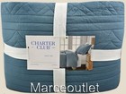 Charter Club Bailey Scallop Cotton KING Quilt & Shams Set Denim Blue — photo 1