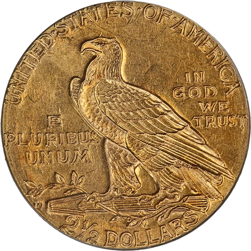 1925-D Indian Gold $2.50 PCGS MS62 OGH Superb Eye Appeal Strong Strike - Image 2 of 4