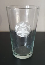 CARTON DE 12 GRAND VERRES STARBUCKS - 15CM - LOGO GRIS - NEUF