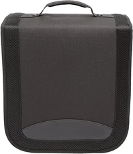 Polyester CD/DVD Portable Storage Binder, 400-Capacity, Black