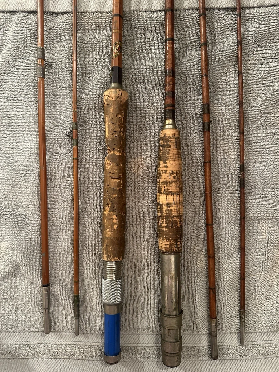 Vtg Montague Split Bamboo Fly ＆Lure Rod Vintage Bamboo Montague