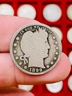 1899-O Barber Quarter, 90% Silver In Fair Circulated Condition, New Orleans Mint