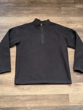 Eastern Mountain Sports EMS Men’s L Wool 1/4 Zip Gray Pullover Vintage