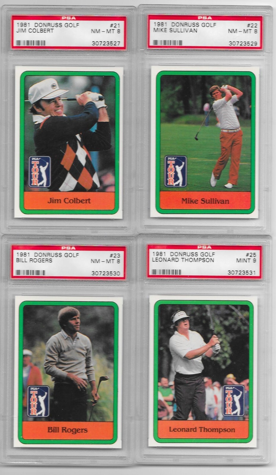 1981 DONRUSS GOLF CARD PSA GRADED PARTIAL SET 40/66 JACK NICKLAUS CARDS NM/MT 8 view 4