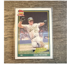 Topps 1991 Series Mark McGwire #270 Oakland Athletics SLG 618 40th Anniversary