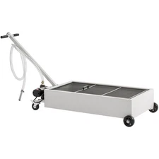 Uimoso 20-Gallon Low-Profile Oil Drain Pan with Electric Pump, White