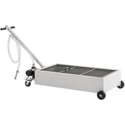 #ad Uimoso 20 Gallon Low Profile Oil Drain Pan with Electric Pump White $145.99