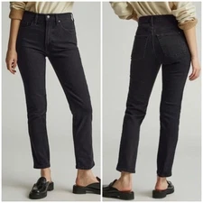 Everlane Women’s Ankle Jeans Black High Waist Straight 28