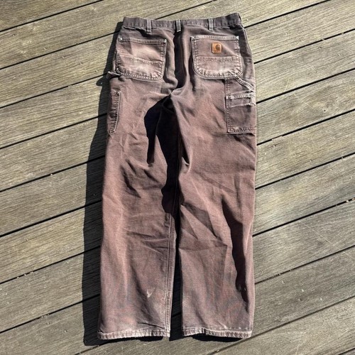 Vintage Faded Worn-In Brown Carhartt Double Knee 33x32 by Carhartt, $195 - Photo 2