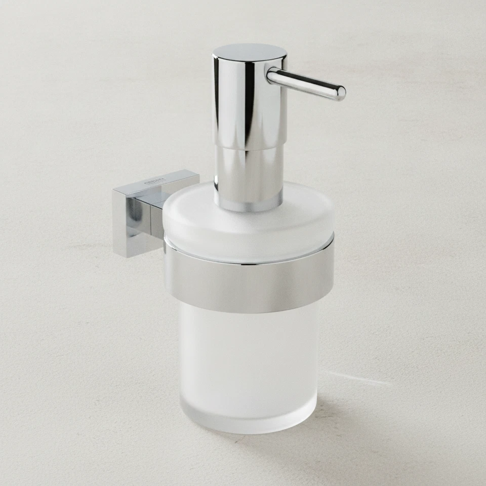 Grohe Essentials Cube Dispensador de jabón con soporte mural Chrome, 40756001 - Imagen 1 de 1