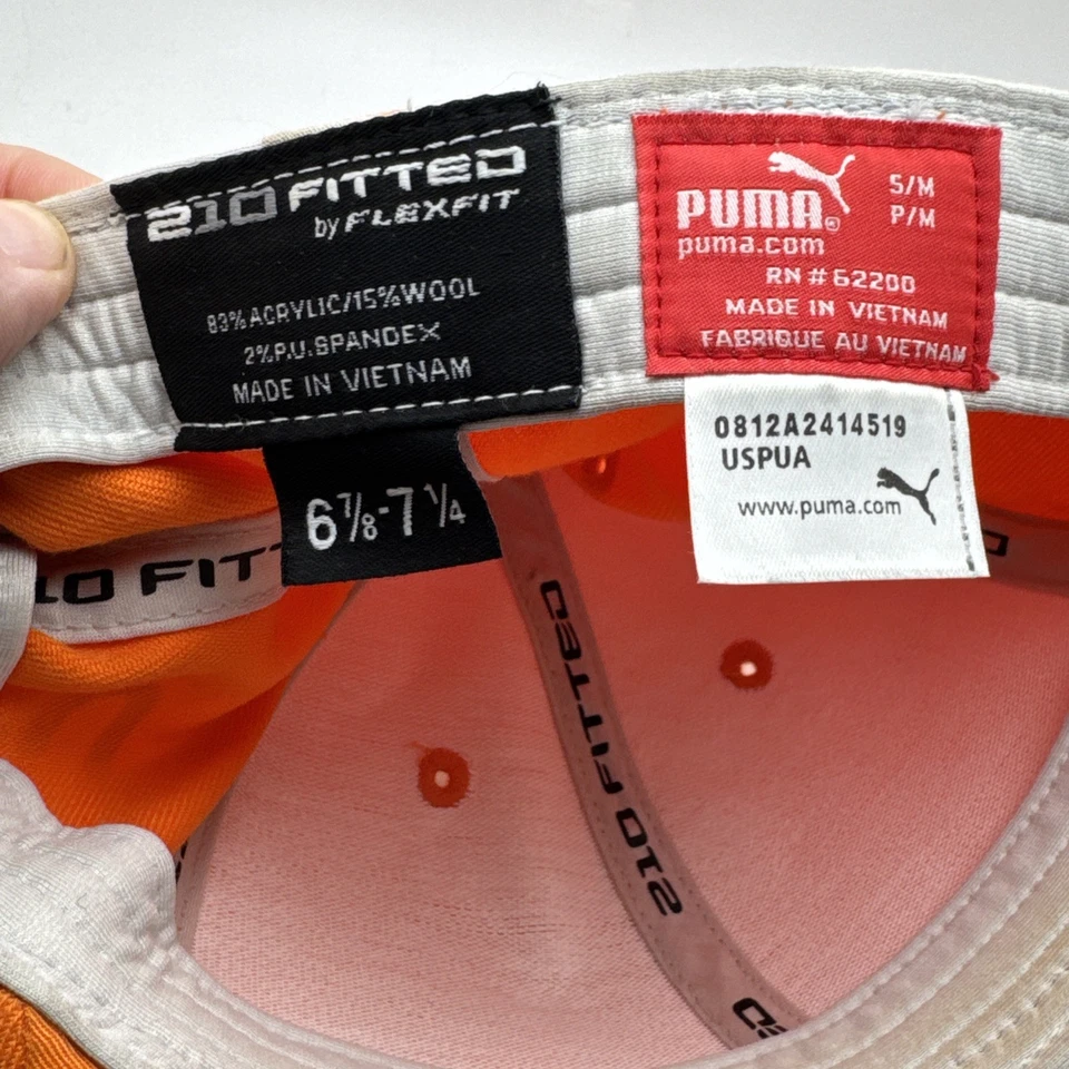 Gorra de golf Puma 210 Rickie Fowler edición PGA Tour equipada 6 7/8 a 7 1/4 naranja Foto 4 de 4