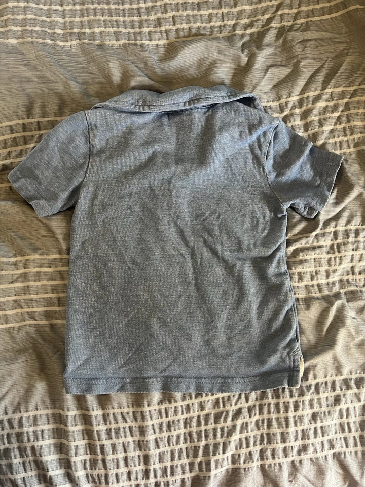 Polo azul masculino Janie and Jack com design de âncora náutica tamanho 3T - Imagem 4 de 4