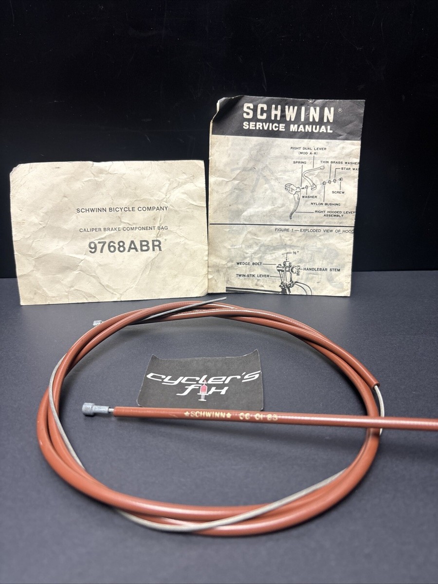 schwinn bicycle cables Bike Brake And Derailleur Cable Repair Set, Tune Up, Bike Accessories, Black : Everything Else A tough protective vinyl cover is weather resistant and protects your bike from scratches NOS 1983 Dated Schwinn Approved