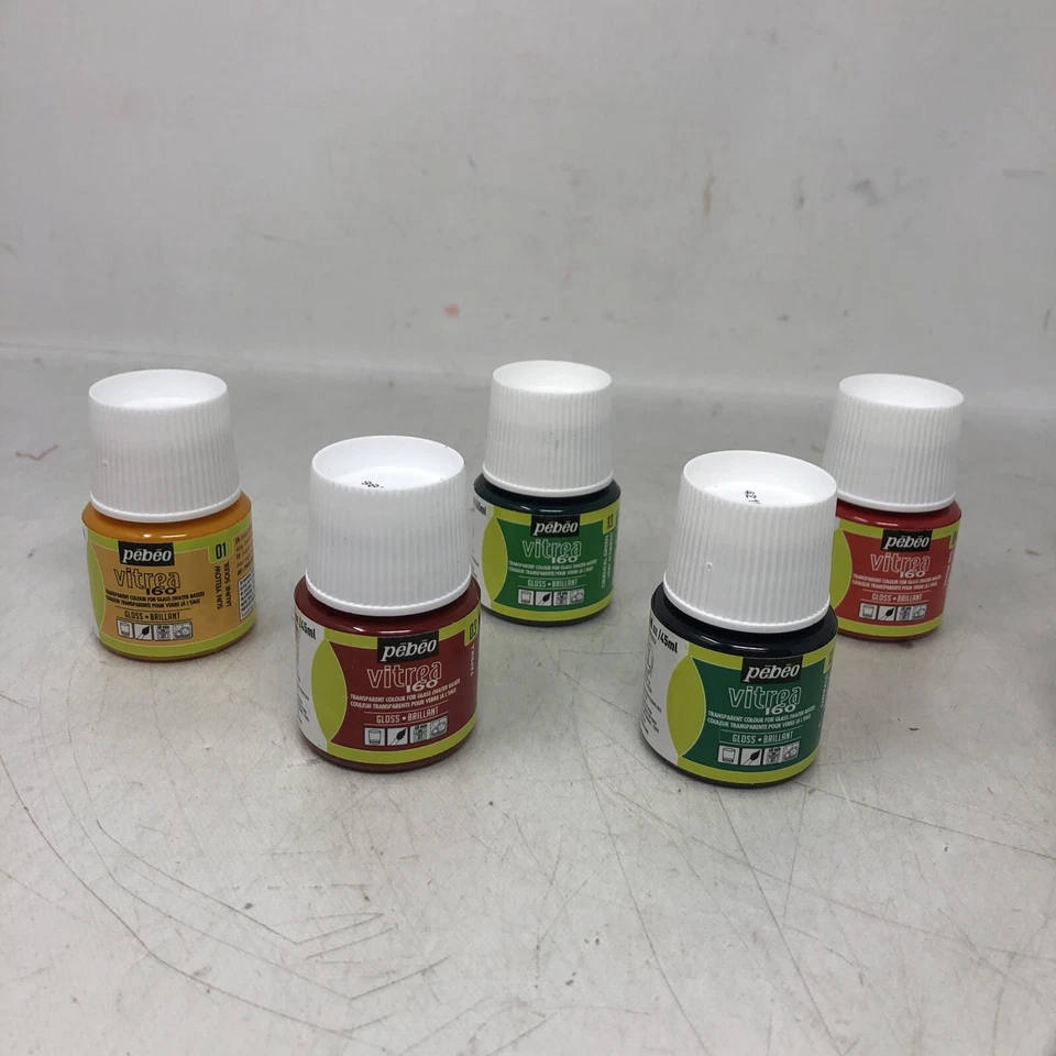 Vitrea 160 Water Based Paint For Glass Pebeo 10 Assorted Colours - Image 3 of 4