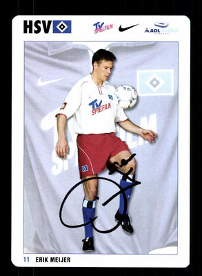 Erik Meijer Autogrammkarte Hamburger SV 2001-02 Original Signiert + A 157323