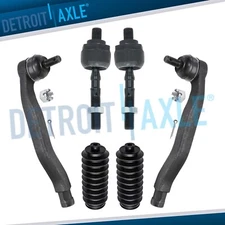 Front Outer Inner Tie Rods + Boot for 1992 1993 1994 1995 1996 Honda Prelude