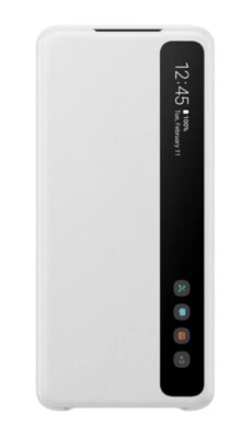 Genuine SAMSUNG Galaxy S20+ S20+ 5G Case, Official S-View Flip Cover (White)