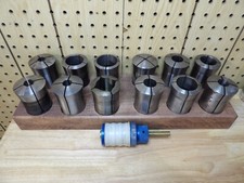 12 3J Collets 7 Hardinge and 5 Lyndex with Collet stop for no ID thread