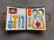 Vintage 1977 Fisher-Price 936 Plastic Toy Doctor Medical Kit In Preowned Condit