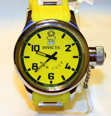 yellow invicta watch