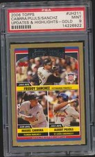 2006 Topps Update GOLD Miguel Cabrera Albert Pujols UH211 PSA 9 MINT Low Pop