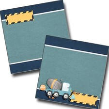 Construction Kid 5 NPM - 2 Premade Scrapbook Pages - EZ Layout 6093
