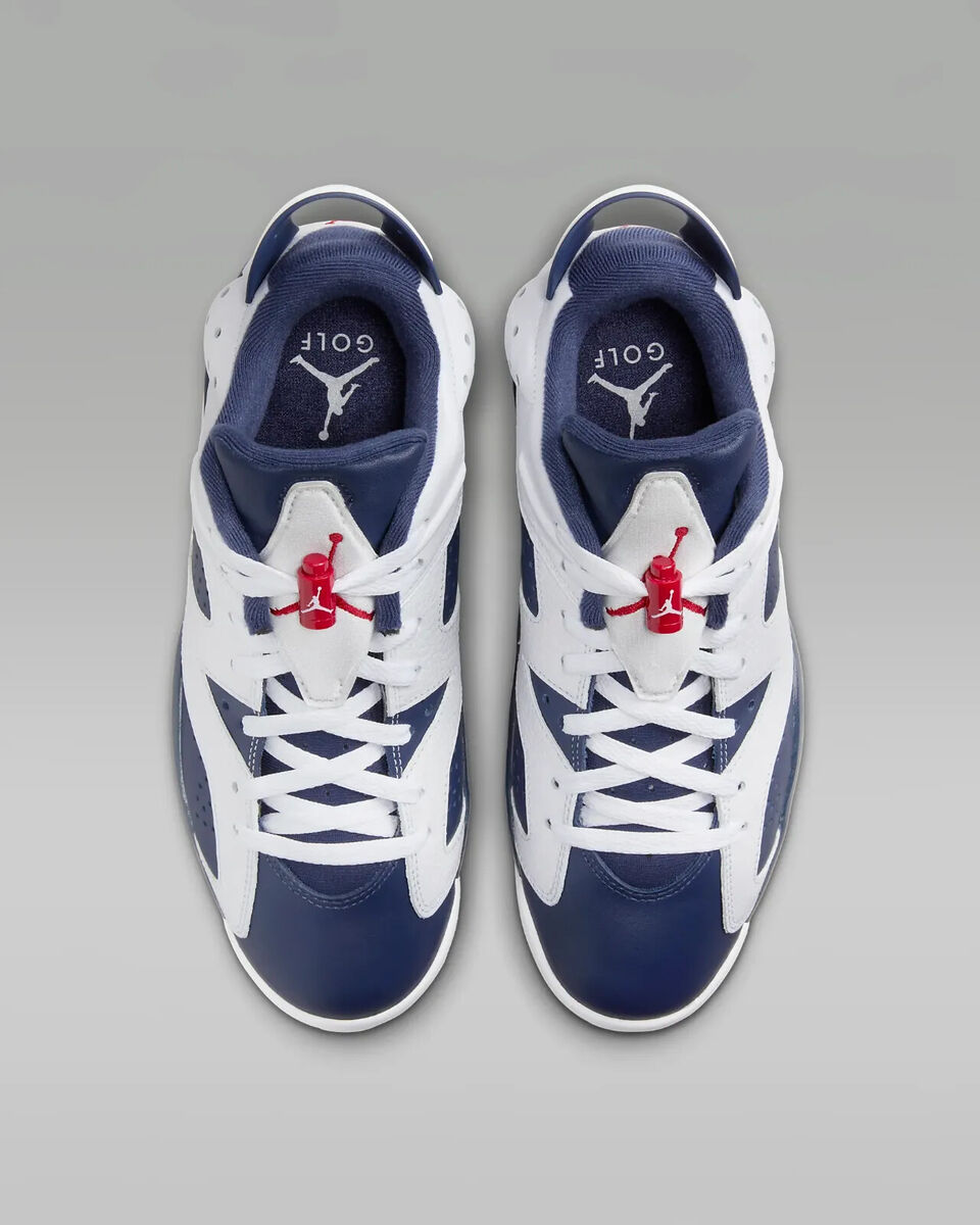 New Nike Air Jordan Retro 6 Golf 'Olympic' Shoes - White New Nike Air Jordan Retro 6 Golf 'Olympic' Shoes - White