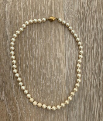 Vintage Costume Jewelry, MARVELLA Faux Pearl Choker Strand Necklace NK280 