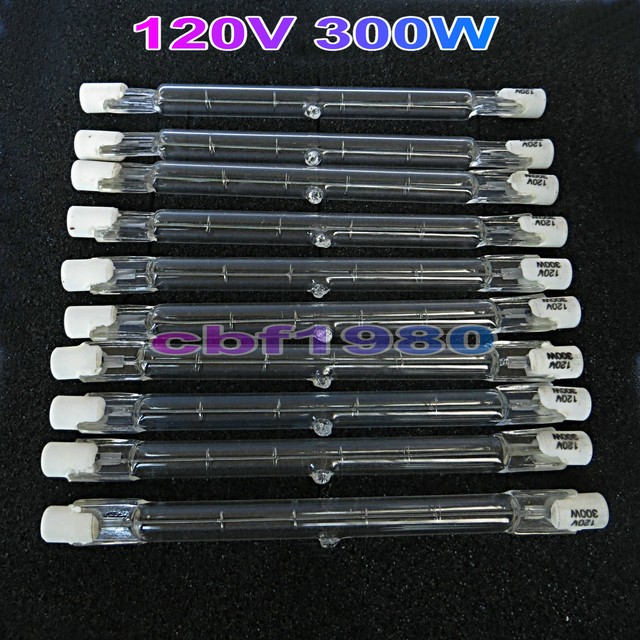 10pcs HALOGEN LIGHT BULB 120V 300W J TYPE T3 R7S 118mm eBay